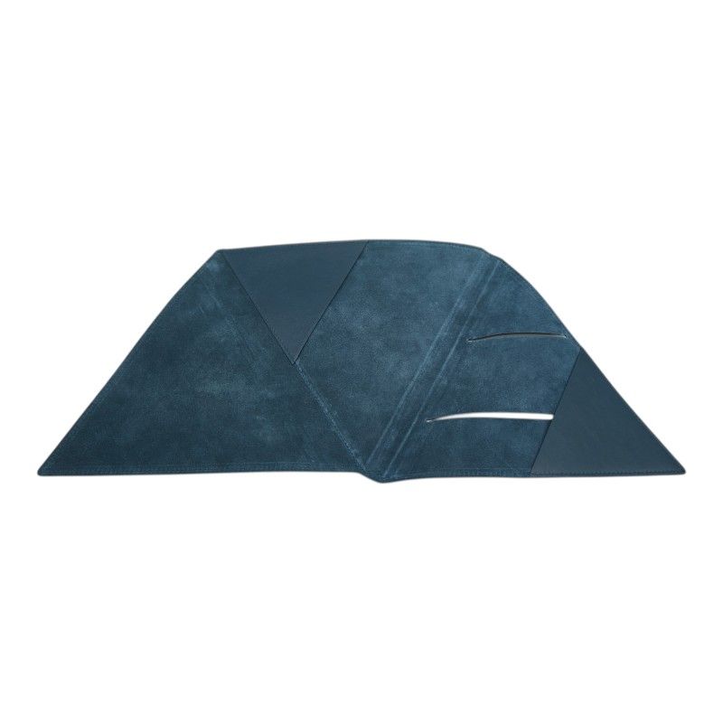 Bottega Veneta Logo Notebook Cover Navy Leather — view 4