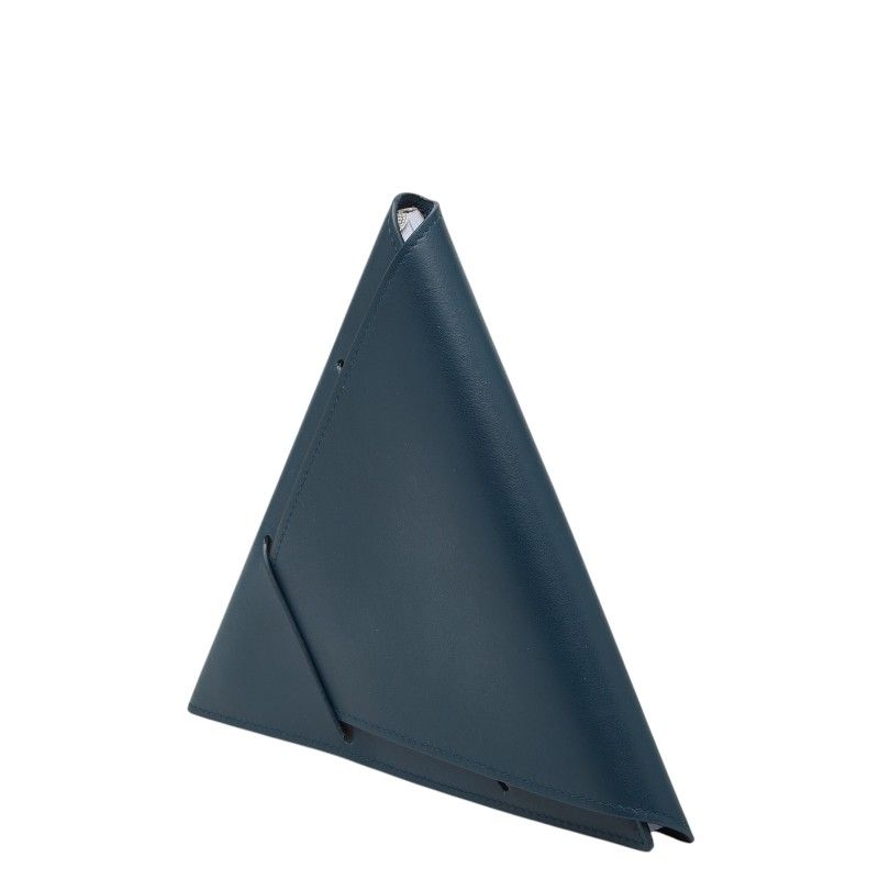 Bottega Veneta Logo Notebook Cover Navy Leather — view 2