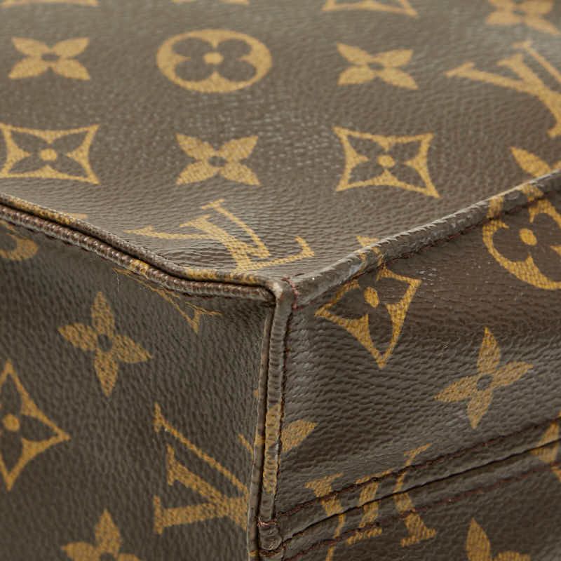 Louis Vuitton Monogram Sac Plat Tote Brown Leather — view 7