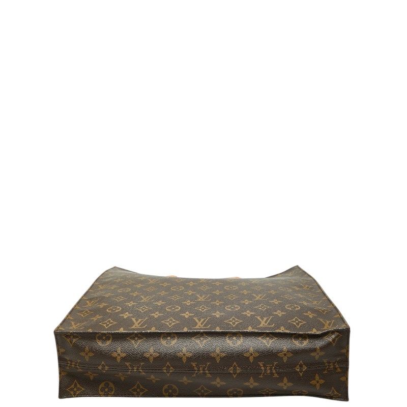 Louis Vuitton Monogram Sac Plat Tote Brown Leather — view 3