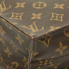 Louis Vuitton Monogram Sac Plat Tote Brown Leather — view 5
