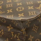 Louis Vuitton Monogram Sac Plat Tote Brown Leather — view 6
