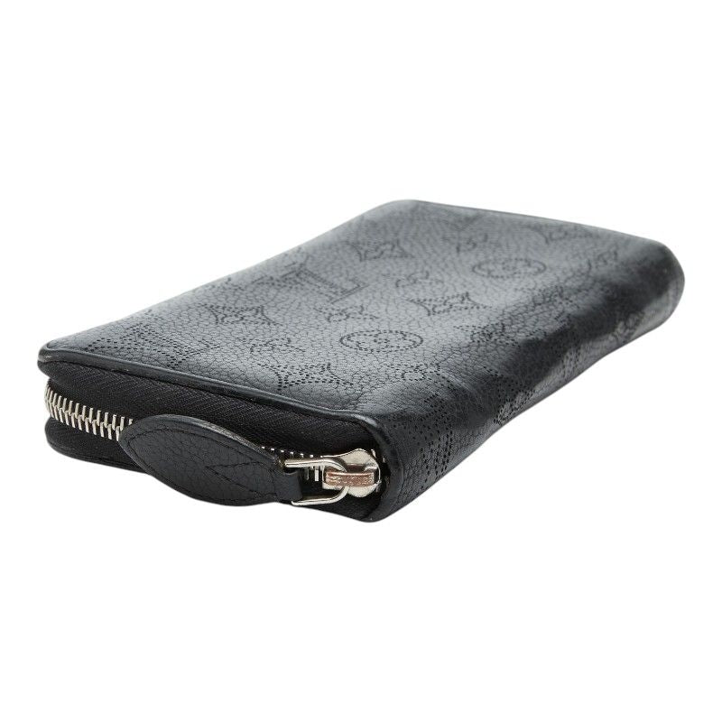 Louis Vuitton Monogram Mahina Zippy Wallet Zip Around Noir Black — view 5