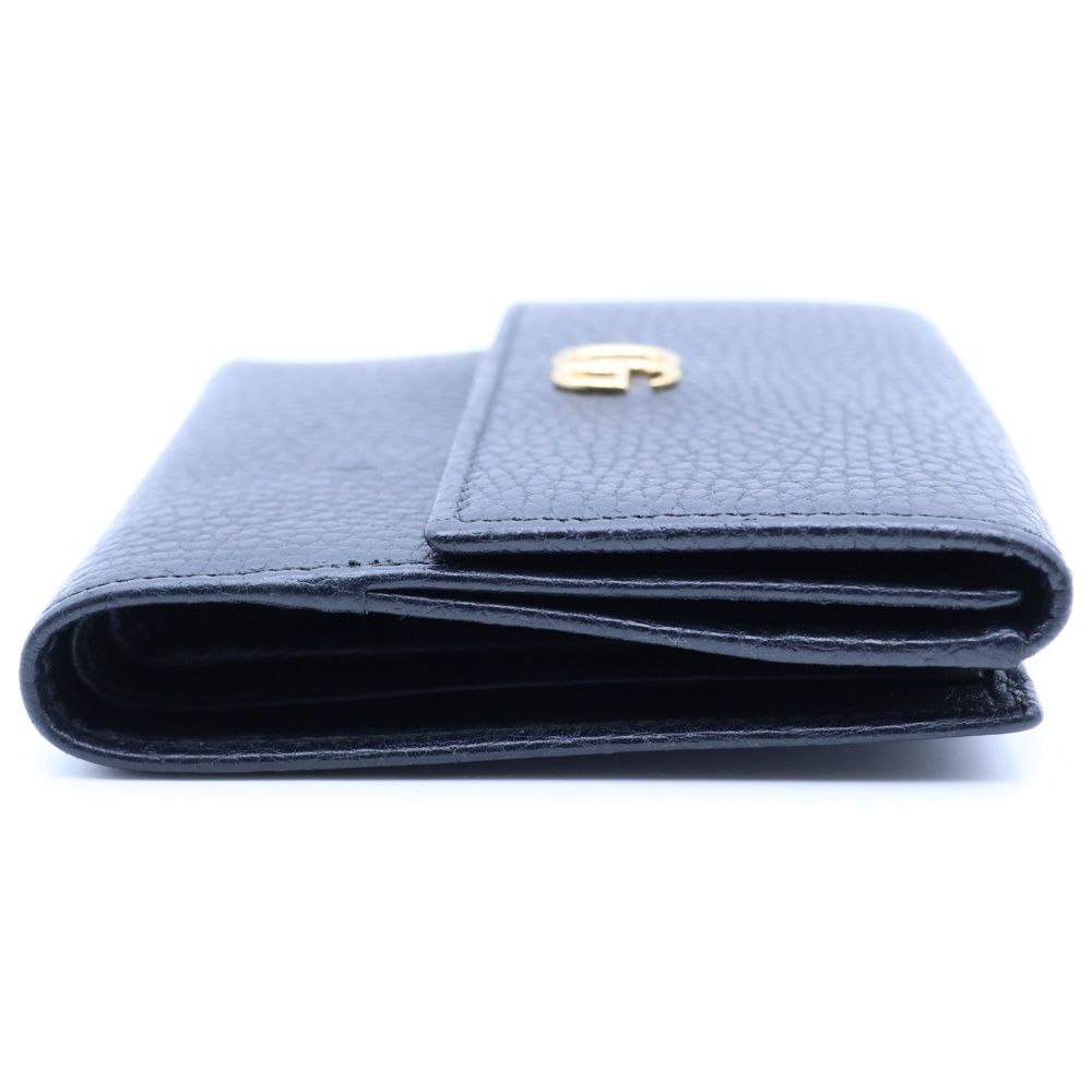 Gucci GG Marmont Leather Compact Wallet Bifold Black — view 4