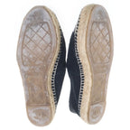 Chanel Cccoco Mark Espadrille Flat Shoes Black — view 5