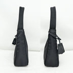Prada Re-Nylon Black Silver Nylon Shoulder Bag — view 3