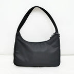 Prada Re-Nylon Black Silver Nylon Shoulder Bag — view 2