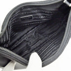 Prada Re-Nylon Black Silver Nylon Shoulder Bag — view 5