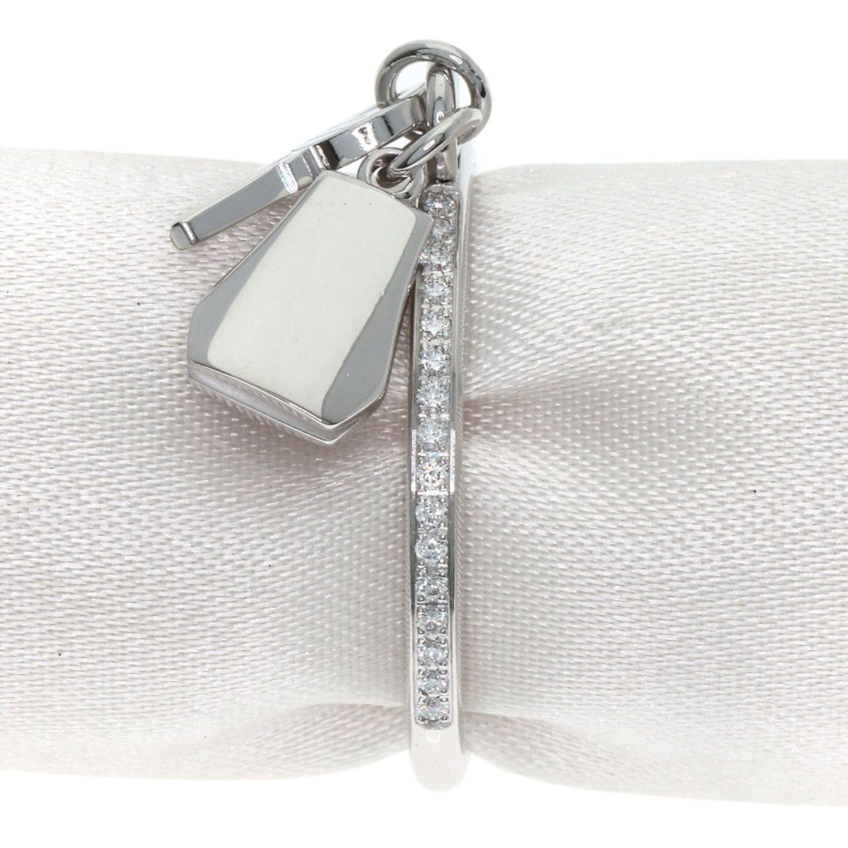 Hermes Kelly Clochette PM Diamond 53 Ring 18K White Gold — view 4