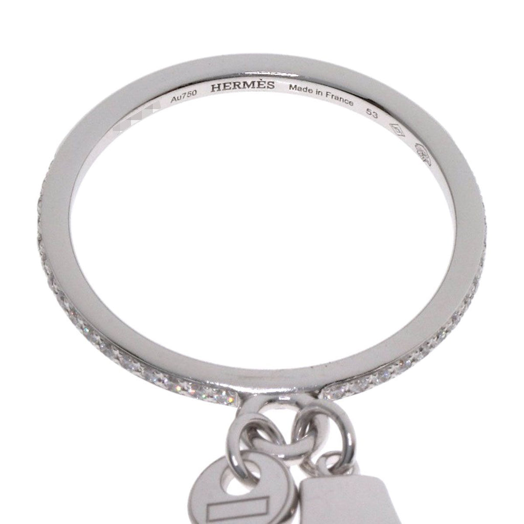 Hermes Kelly Clochette PM Diamond 53 Ring 18K White Gold — view 6