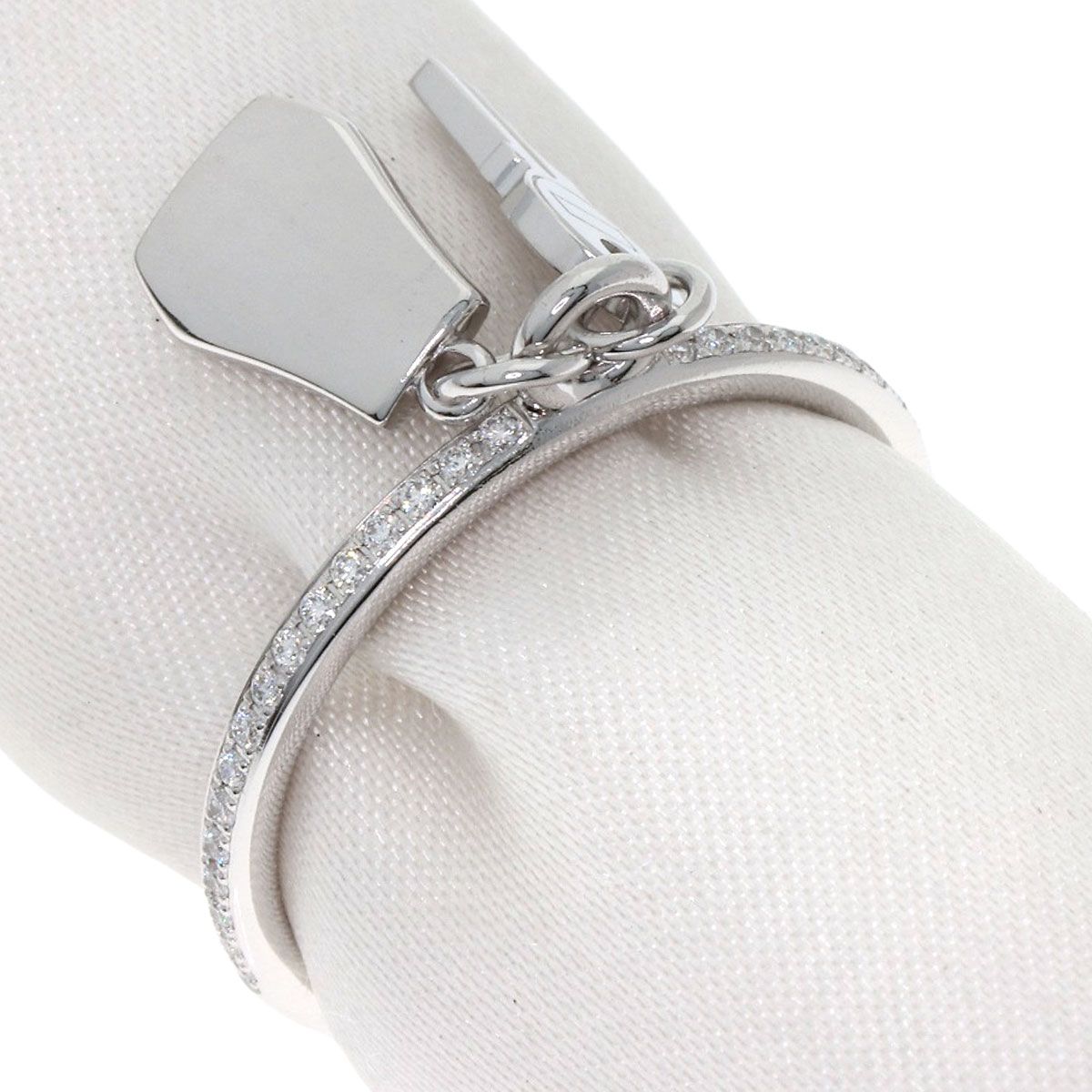 Hermes Kelly Clochette PM Diamond 53 Ring 18K White Gold — view 2