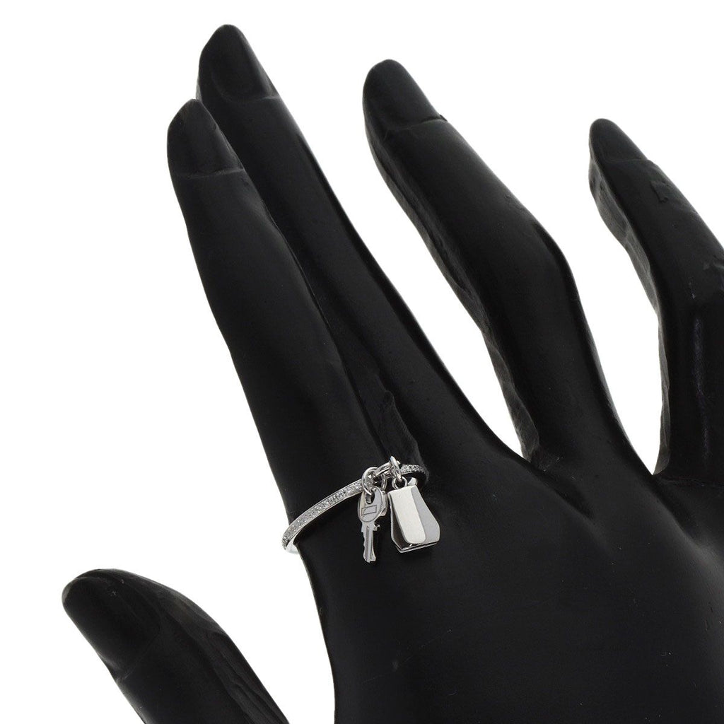 Hermes Kelly Clochette PM Diamond 53 Ring 18K White Gold — view 9