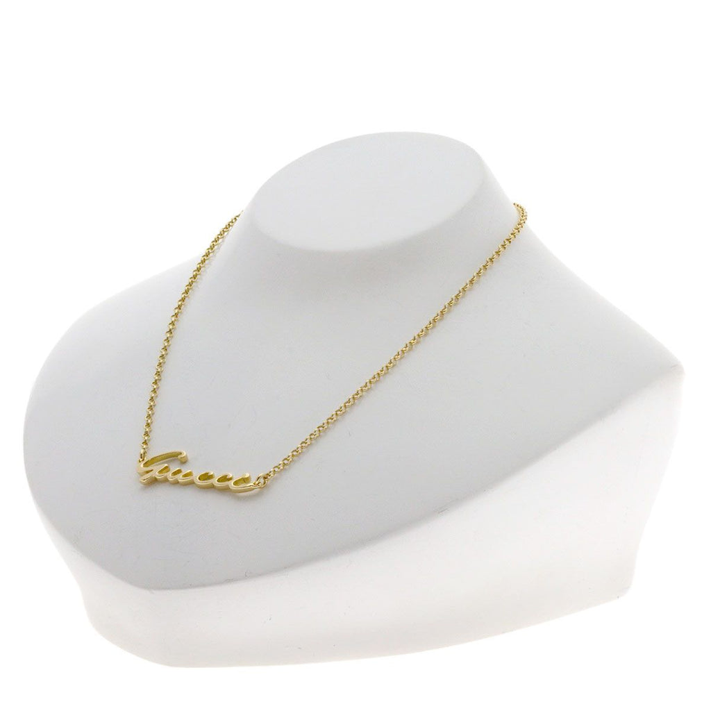 Gucci Logo Necklace 18K Yellow Gold — view 4