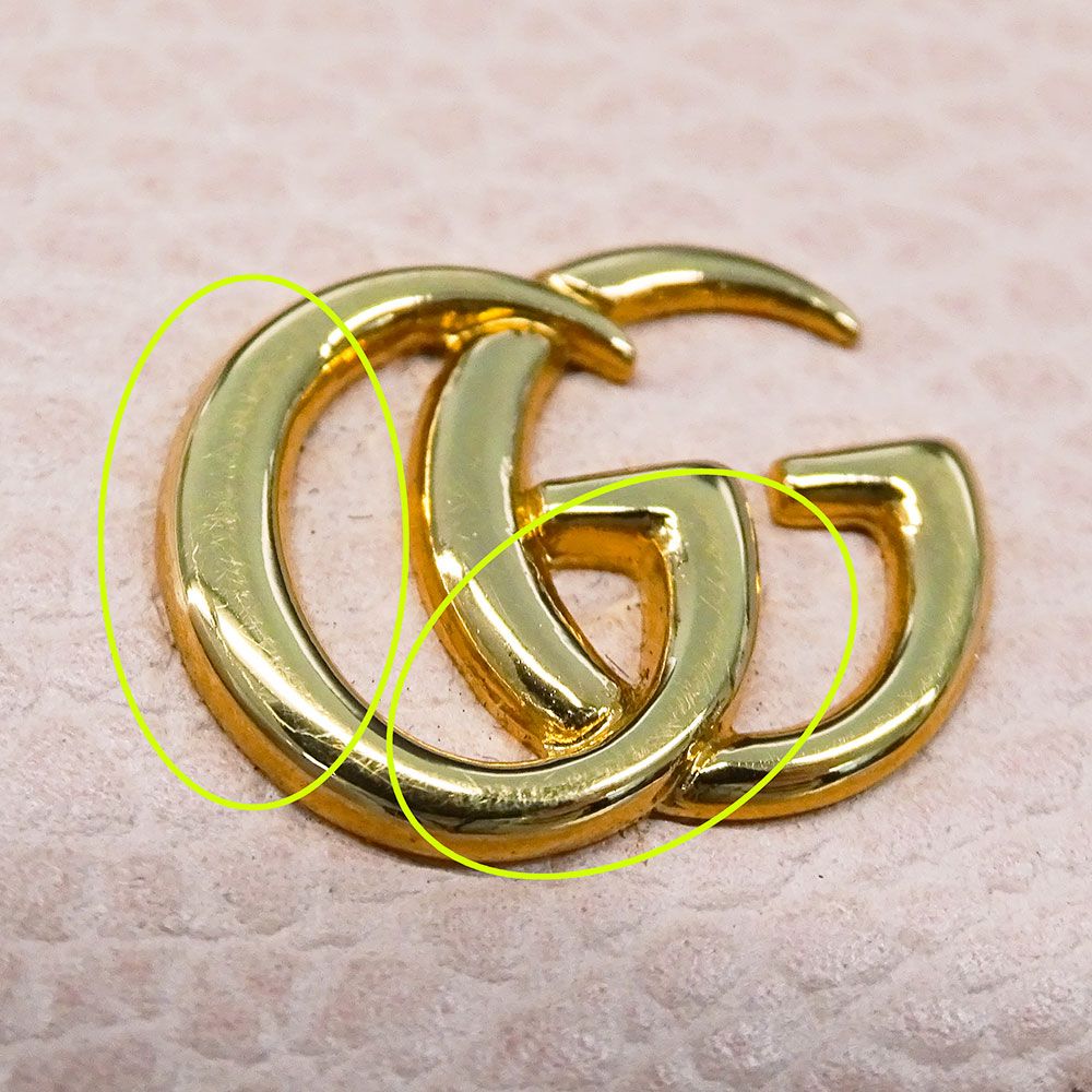Gucci Key Case Leather Petit Marmont Double Pink Holder — view 7