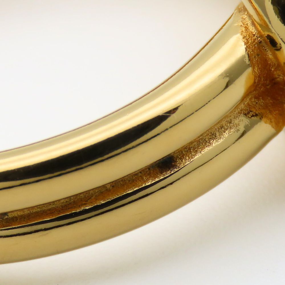 Hermes Scarf Ring Head Metal Gold Plated — view 4