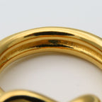 Hermes Scarf Ring Head Metal Gold Plated — view 4