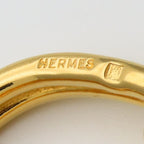 Hermes Scarf Ring Head Metal Gold Plated — view 2