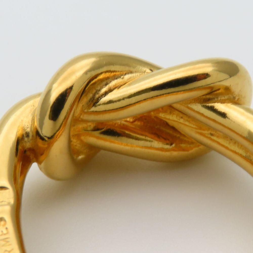 Hermes Scarf Ring Head Metal Gold Plated — view 5