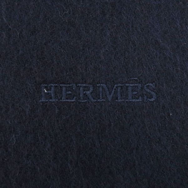 Hermes Scarf Cashmere Blue Navy — view 5