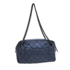 Chanel Quilted Handbag Blue Navy — view 3