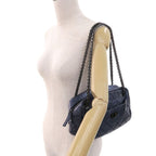 Chanel Quilted Handbag Blue Navy — view 9