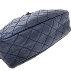 Chanel Quilted Handbag Blue Navy — view 6