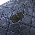 Chanel Quilted Handbag Blue Navy — view 4