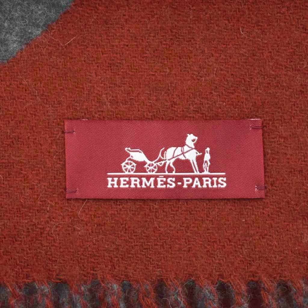 Hermes Grand Mall Scarf Cashmere Red — view 4