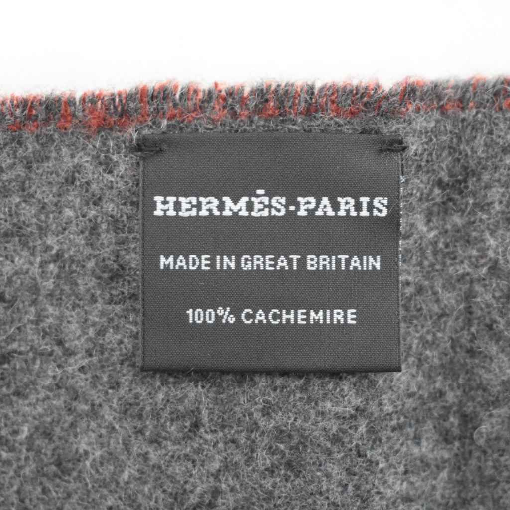 Hermes Grand Mall Scarf Cashmere Red — view 5
