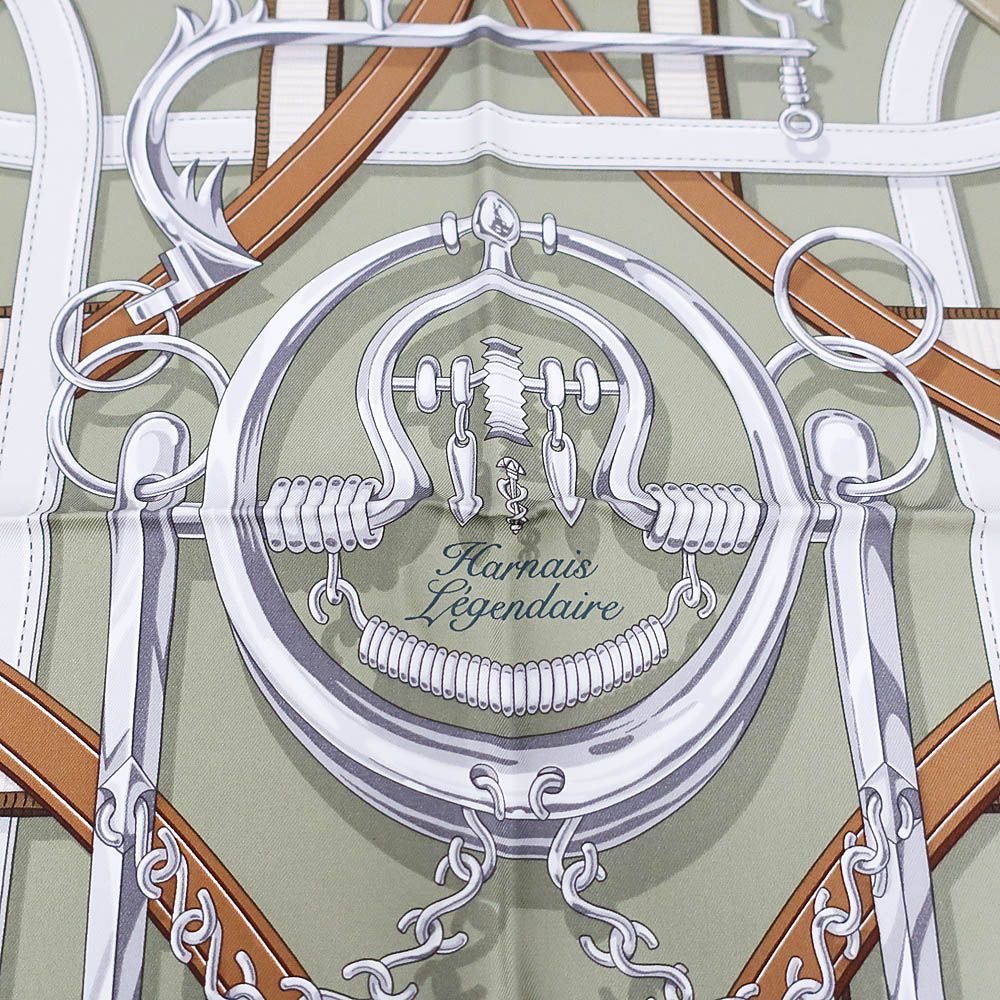Hermes Carre 90 Legendary Harness Scarf Silk Veil Armand Blue Jean — view 2