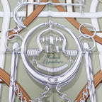 Hermes Carre 90 Legendary Harness Scarf Silk Veil Armand Blue Jean — view 2