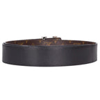 Louis Vuitton Belt LV Initial Monogram Reversible Leather 90 Brown Black — view 5
