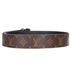 Louis Vuitton Belt LV Initial Monogram Reversible Leather 90 Brown Black — view 2