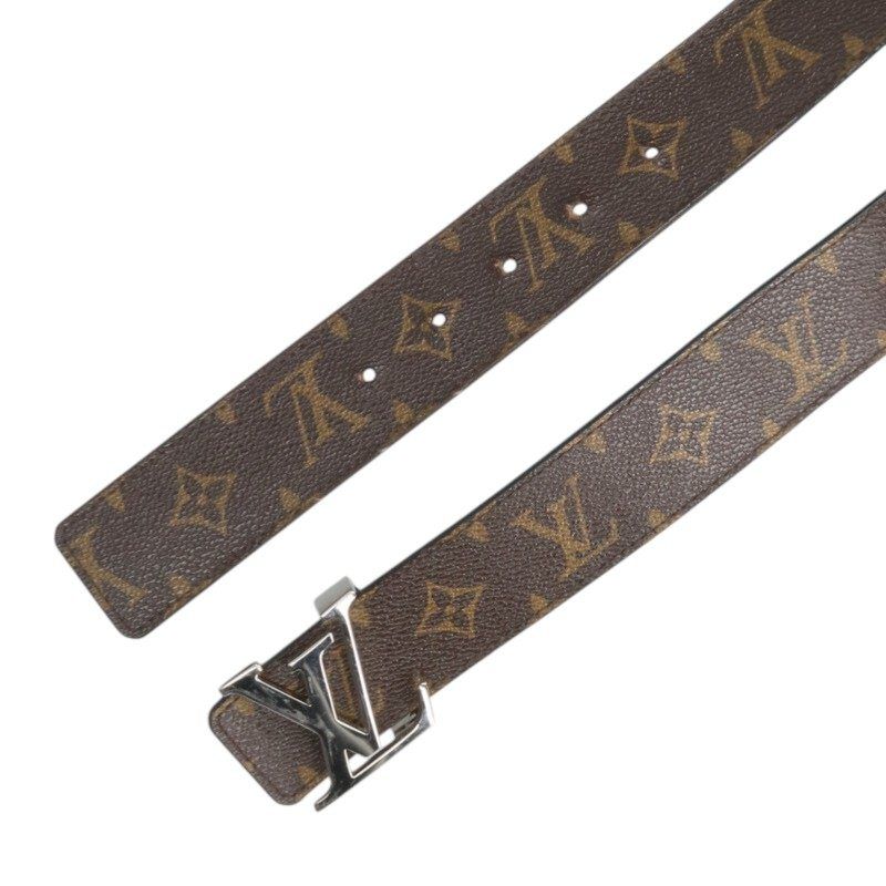 Louis Vuitton Belt LV Initial Monogram Reversible Leather 90 Brown Black — view 3