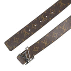 Louis Vuitton Belt LV Initial Monogram Reversible Leather 90 Brown Black — view 3