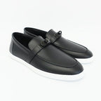 Hermes Moccasins Mind Loafers Kelly Black Calf 42 — view 9