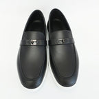 Hermes Moccasins Mind Loafers Kelly Black Calf 42 — view 3