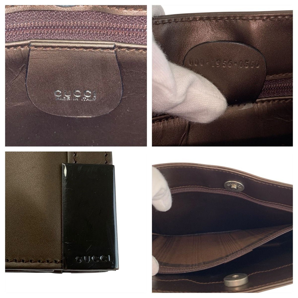 Gucci Metallic Brown Leather 000 Shoulder Bag Tote — view 3