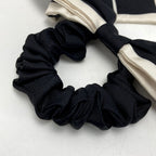 Chanel Ribbon Scrunchie Camellia Black White Silk Hair — view 3
