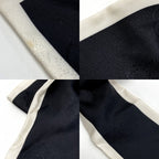 Chanel Ribbon Scrunchie Camellia Black White Silk Hair — view 6