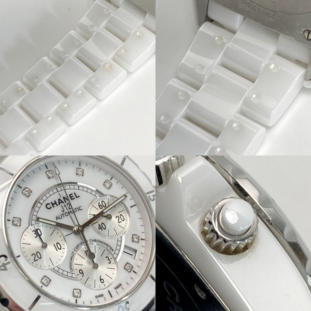 Chanel Chronograph Diamond White Ceramic Automatic Watch — view 6