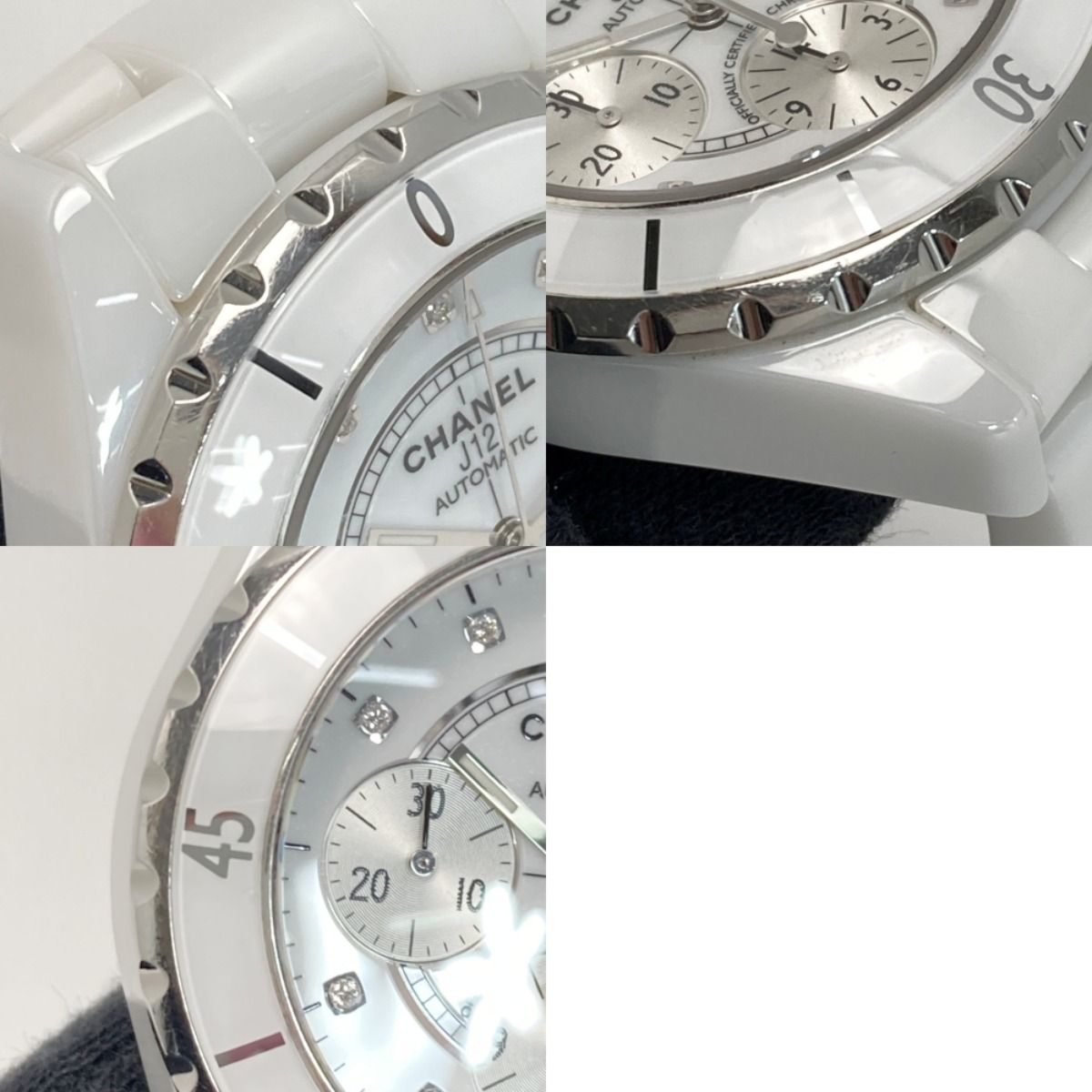 Chanel Chronograph Diamond White Ceramic Automatic Watch — view 7