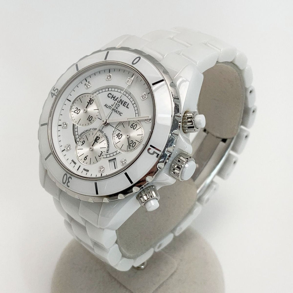 Chanel Chronograph Diamond White Ceramic Automatic Watch — view 2