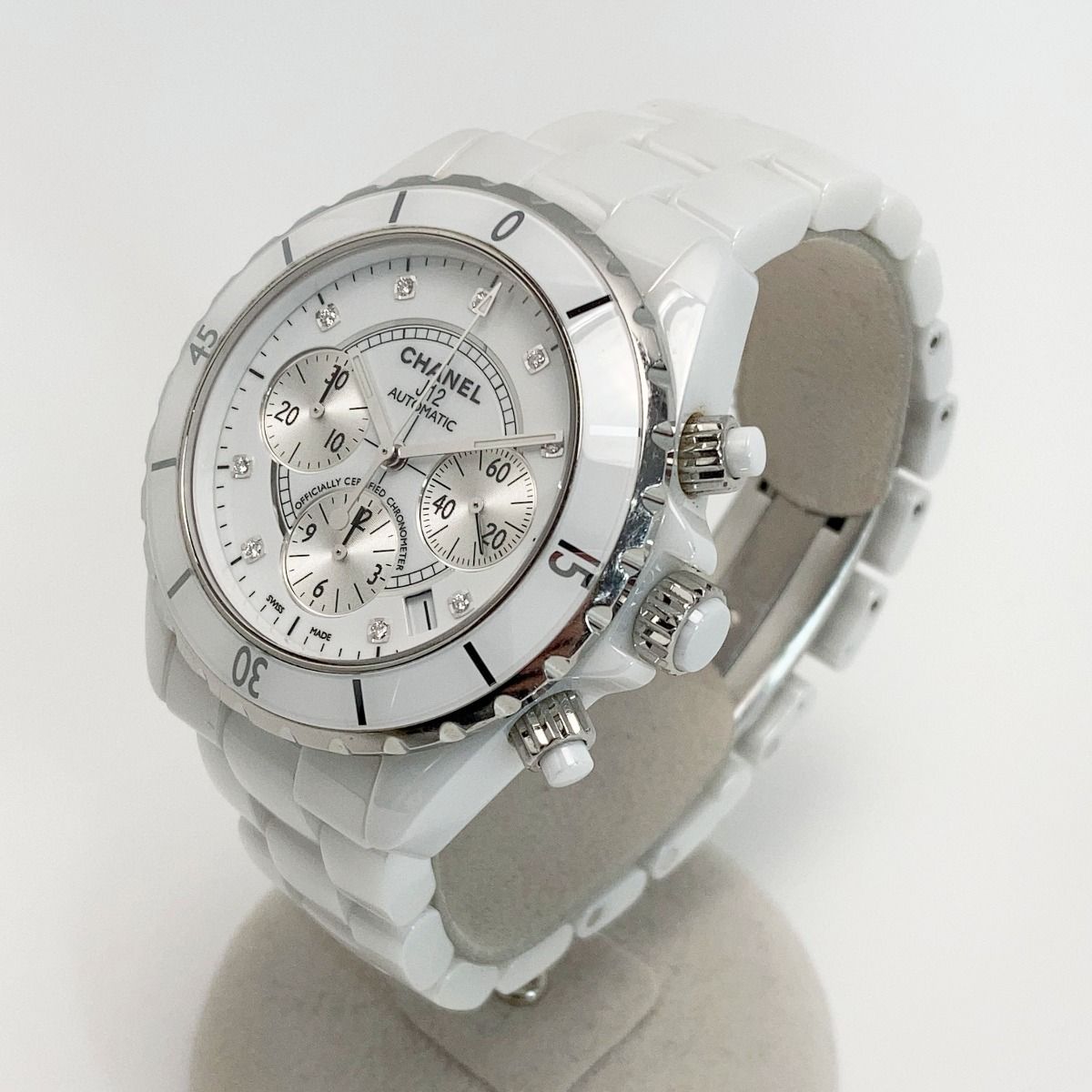 Chanel Chronograph Diamond White Ceramic Automatic Watch — view 2