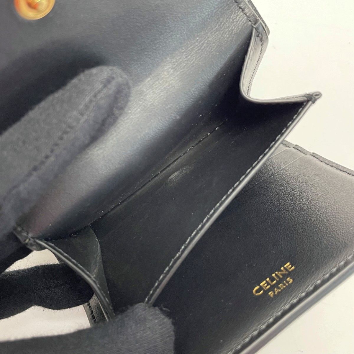 Celine Small Trifold Wallet 16 Seeds Black — view 5