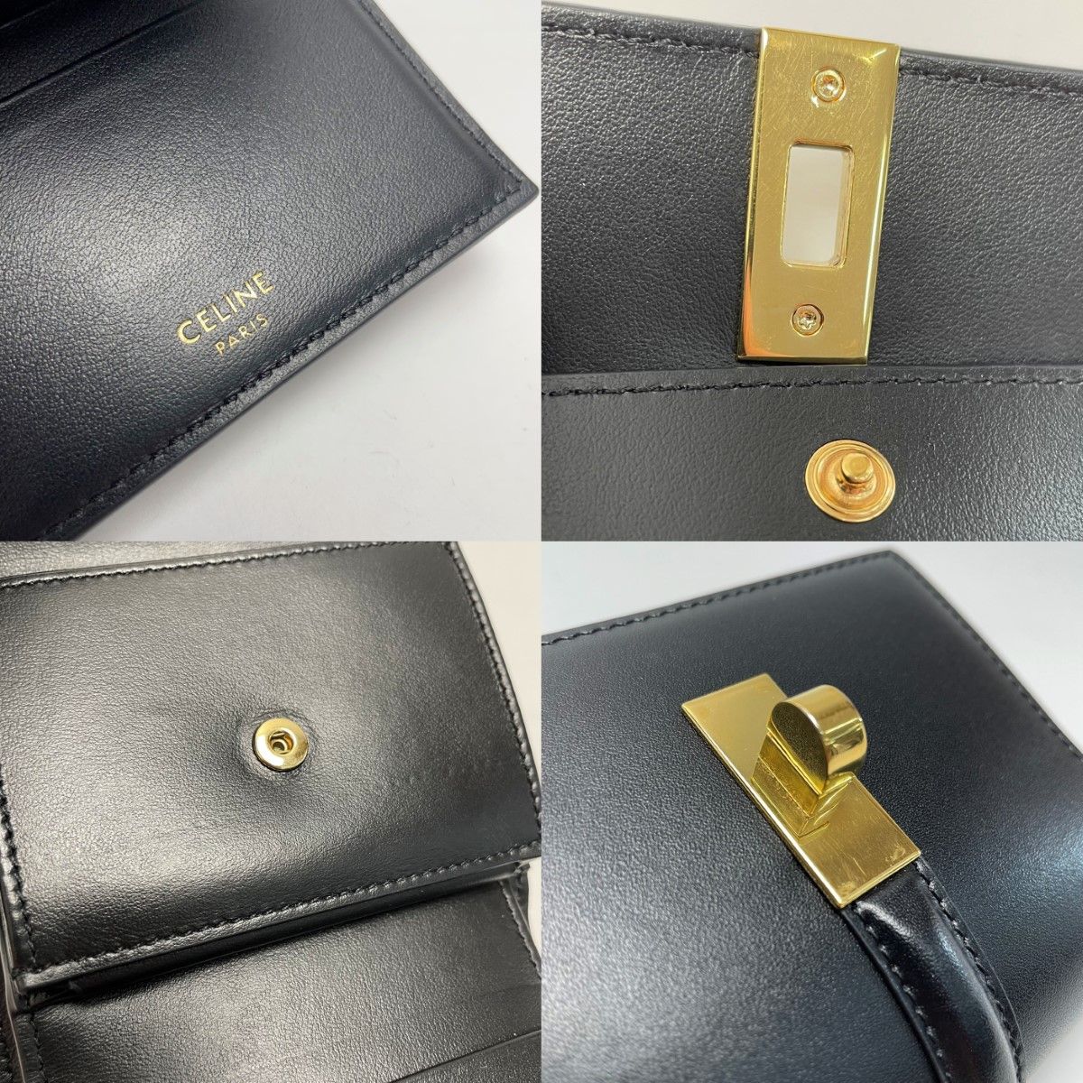 Celine Small Trifold Wallet 16 Seeds Black — view 6