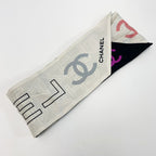 Chanel Scarf Scrunchie Set CC Logo Multicolor Silk — view 4