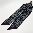Chanel Scarf Scrunchie Set CC Logo Multicolor Silk — view 3