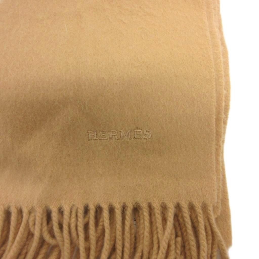 Hermes Paris Scarf Shawl Fringe Large Beige — view 3