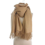 Hermes Paris Scarf Shawl Fringe Large Beige — view 2